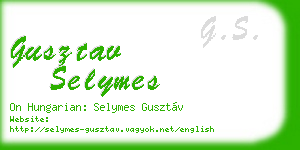 gusztav selymes business card