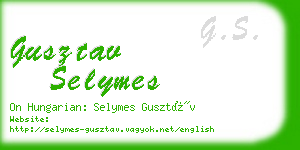 gusztav selymes business card